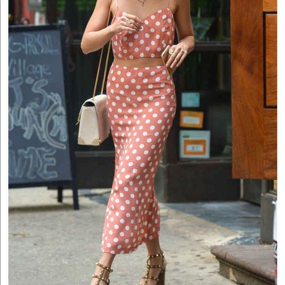 Reformation Dresses & Skirts - NWT Reformation pink polka dot skirt
